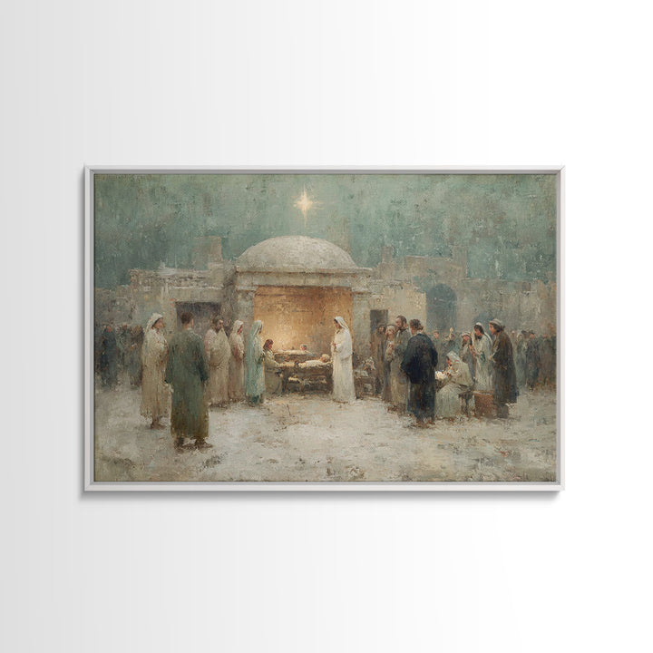 Sacred Star – Framed Canvas Print – Christmas Art – Christian Art Canvas – Christian Gift – Christian Wall Art – Jesus Painting