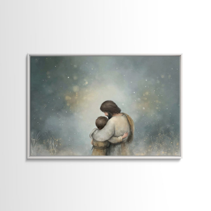 Heavenly Refuge – Framed Canvas Print – Christian Wall Art – Jesus Canvas Art – Christian Art Canvas – Moody Christian Art – Christian Pain