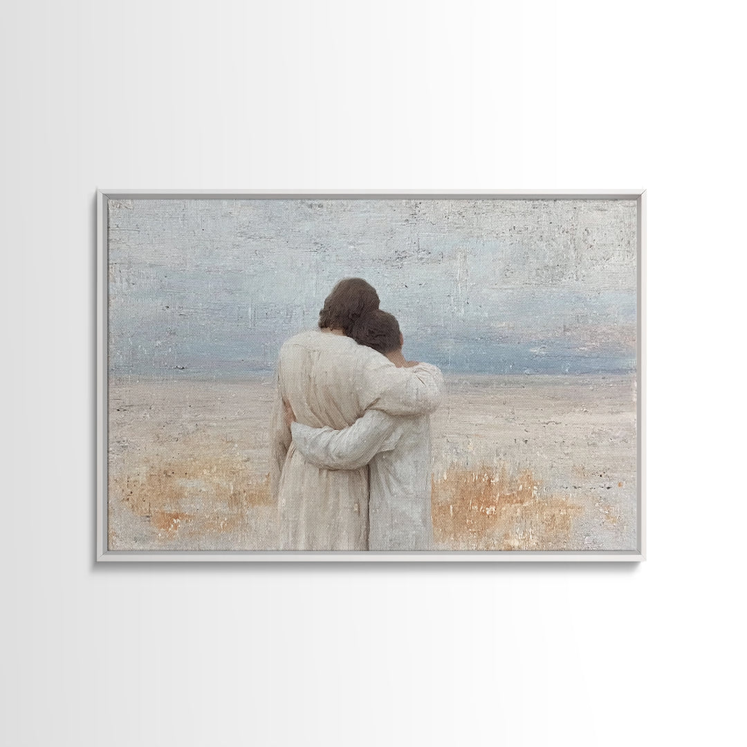 Quiet Restoration – Framed Canvas Print – Christian Wall Art – Christian Art Canvas – Subtle Christian Art – Modern Christian Painting – Ch