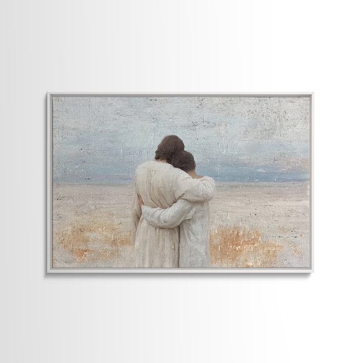 Quiet Restoration – Framed Canvas Print – Christian Wall Art – Christian Art Canvas – Subtle Christian Art – Modern Christian Painting – Ch