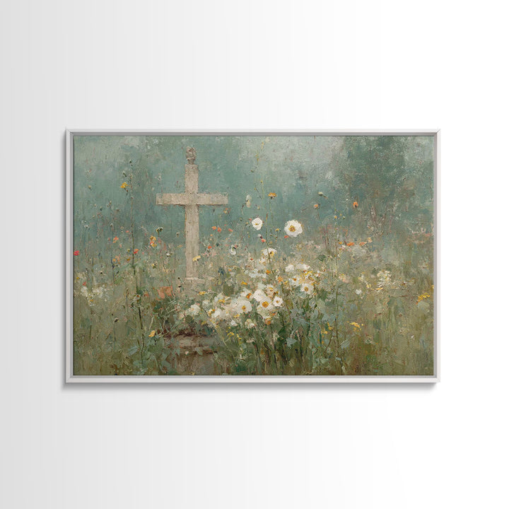 Garden Of Mercy – Framed Canvas Print – Christian Wall Art – Christian Art Canvas – Vintage Christian Art – Christian Painting – Christian