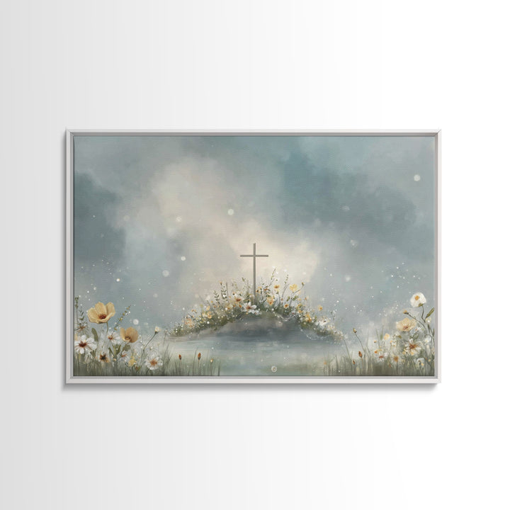 Dawn Of Grace – Framed Canvas Print – Christian Wall Art – Christian Art Canvas – Jesus Painting – Christian Decor – Christmas Art