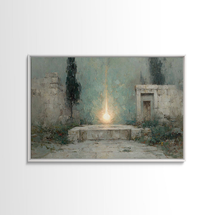 Heavenly Ascent | Framed Canvas Print | Christian Wall Art | Christian Art Canvas | Christian Art Gift | Vintage Christian Art | Jesus Pain