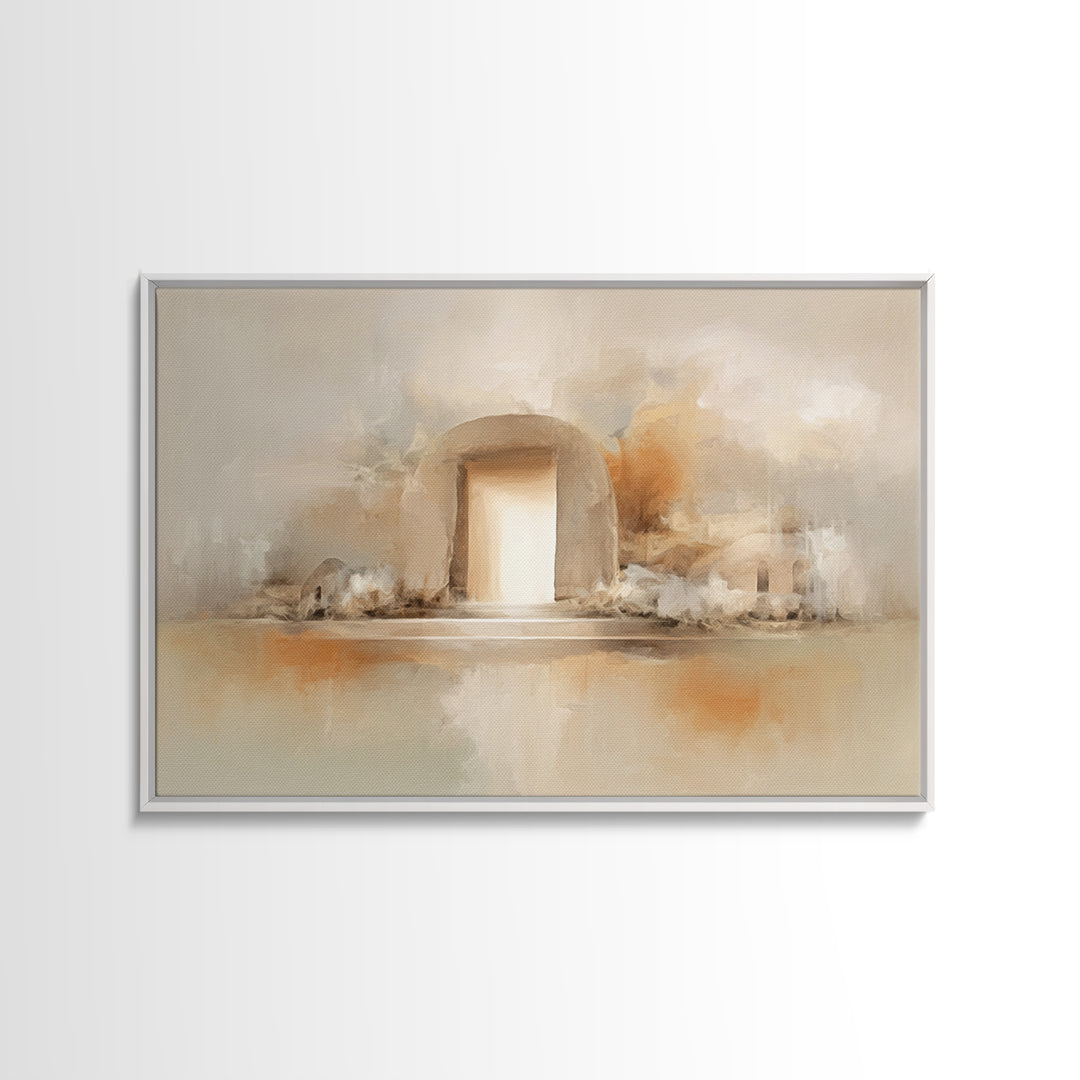 Desert Morning Light, Framed Canvas Print, Christian Art Canvas, Christian Wall Art, Christian Art Gift, Moody Christian Art, Jesus Christm