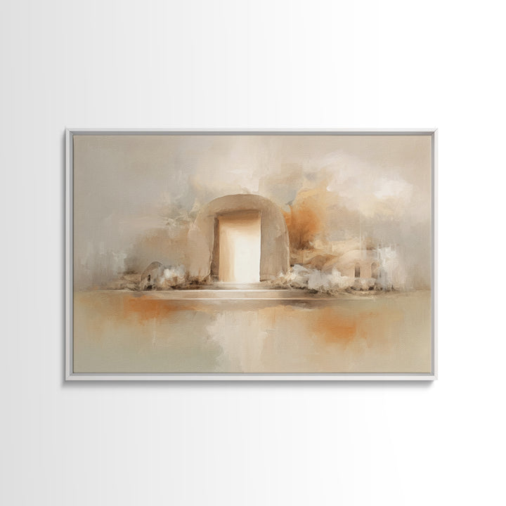 Desert Morning Light, Framed Canvas Print, Christian Art Canvas, Christian Wall Art, Christian Art Gift, Moody Christian Art, Jesus Christm