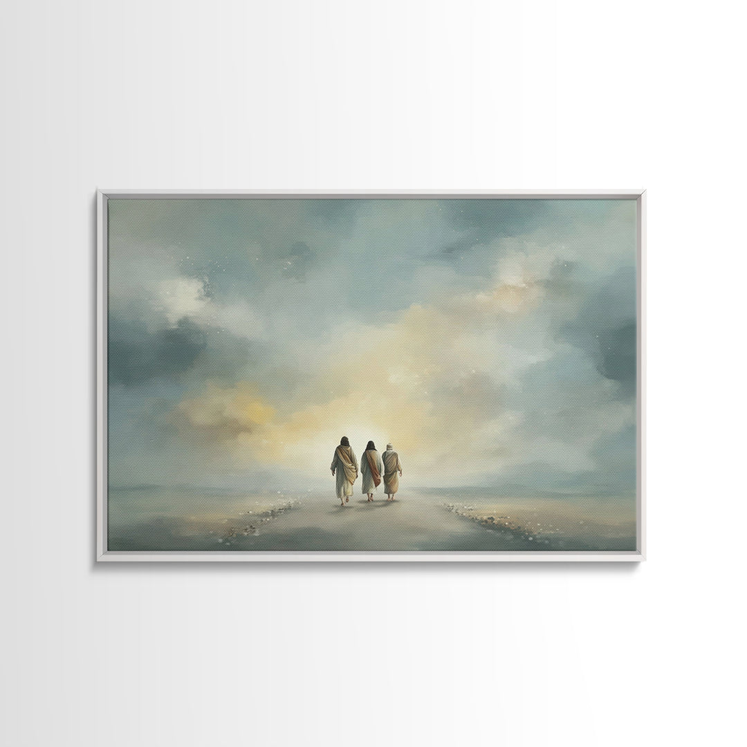 Heavenly Journey – Framed Canvas Print – Christian Wall Art – Christian Art Canvas – Jesus Painting – Christian Christmas Art – Christian D