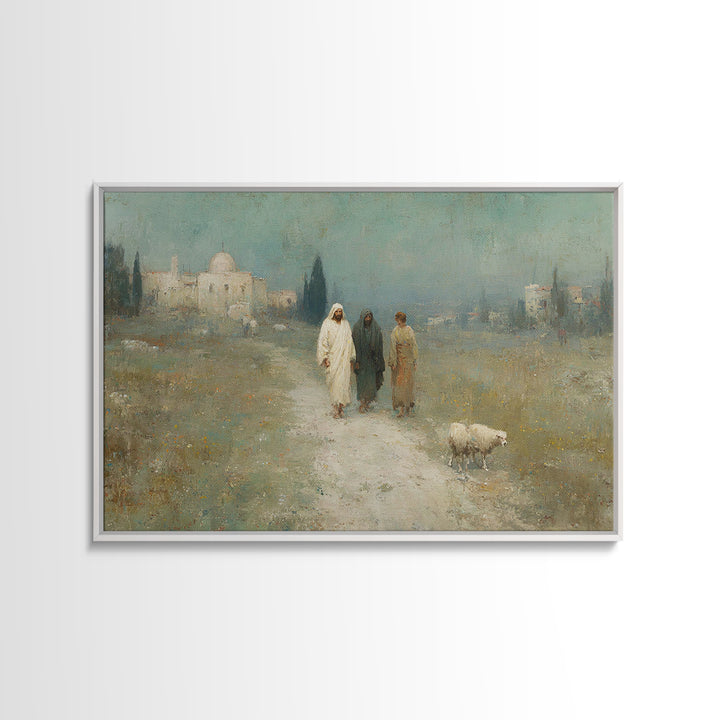 Sacred Pathway – Framed Canvas Print – Christian Art – Christian Wall Art – Jesus Painting – Modern Christian Art – Christian Christmas Dec