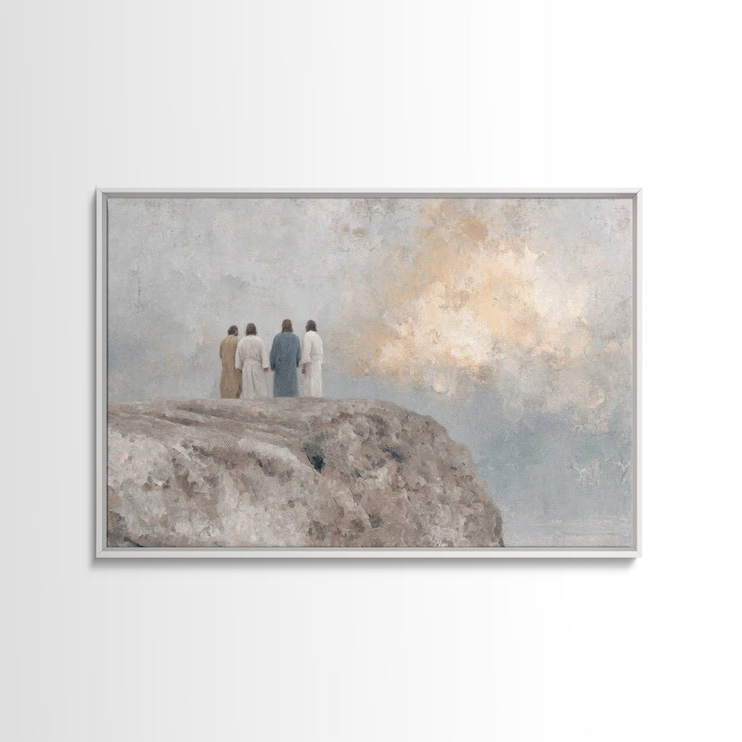 Heavenly Peak Stillness – Framed Canvas Print – Christian Art – Christian Art Canvas – Christian Wall Art – Subtle Christian Art – Jesus Pa