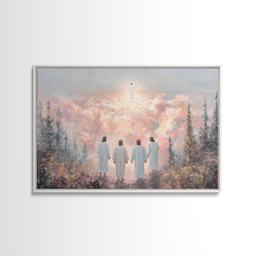 Ascension Wonder | Framed Canvas Print | Christian Art Work | Christian Art Canvas | Modern Christian Art | Jesus Painting | Christian Wall