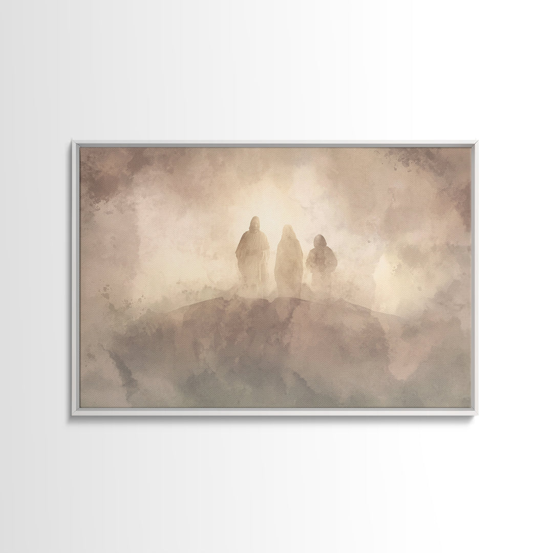 Divine Cloud Forms | Framed Canvas Print | Christian Art | Christian Art Canvas | Jesus Painting | Subtle Christian Art | Christian Wall Ar