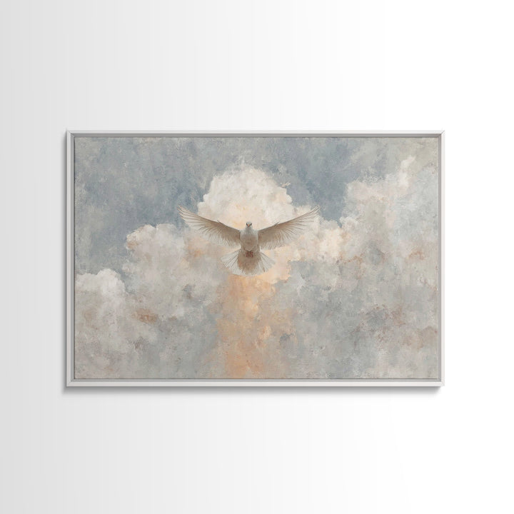 Clouds Of Glory – Framed Canvas Print – Christian Art Print – Christian Wall Art – Jesus Painting – Christian Christmas Art – Christian Dec