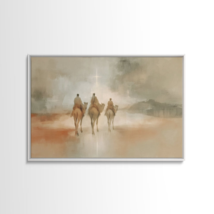 Threefold Star Path – Framed Canvas Print – Christmas Art – Christian Wall Art – Christian Art Canvas – Christian Christmas Art – Jesus Pai
