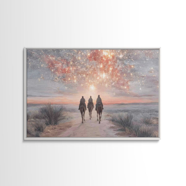 The Guiding Star – Framed Canvas Print – Christian Wall Art – Christian Art Canvas – Christian Christmas Art – Xmas Art