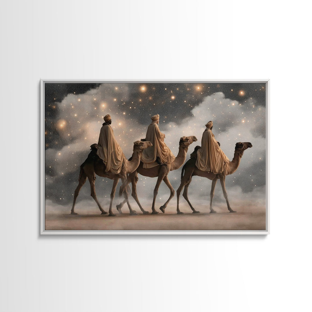 Threefold Glory – Framed Canvas Print – Christian Art Canvas – Christian Wall Art – Christmas Art Prints – Christian Christmas Art – Modern