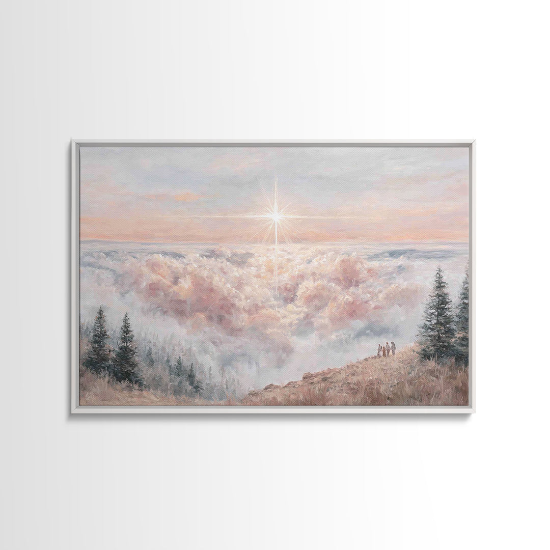 Bethlehem Star – Framed Canvas Print – Christian Christmas Art – Christian Wall Art – Christian Art Canvas – Jesus Painting