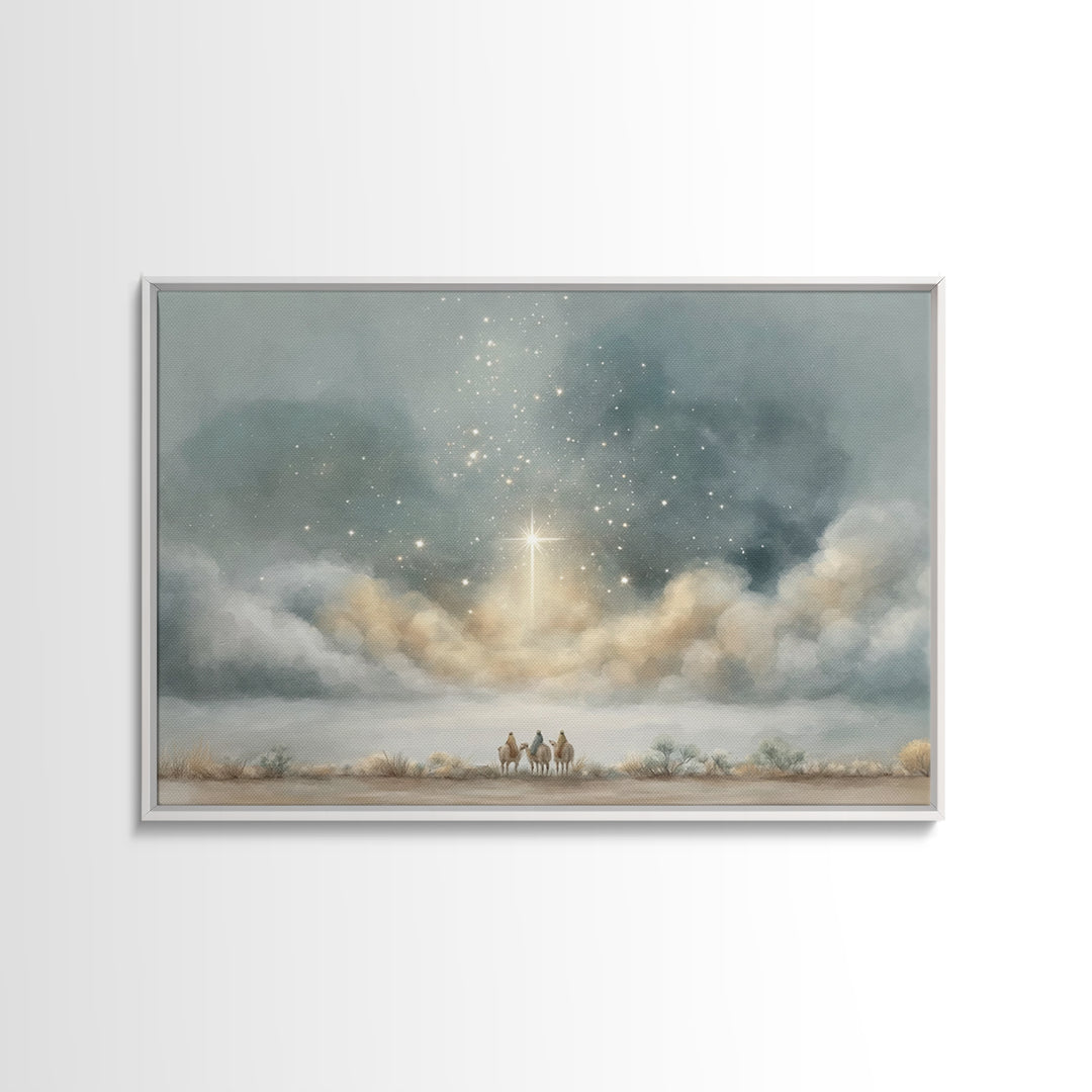 Night Of Wonder | Framed Canvas Print | Christian Wall Art | Christian Christmas Art | Christmas Canvas Wall Art | Christian Art Canvas