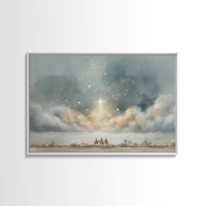 Night Of Wonder | Framed Canvas Print | Christian Wall Art | Christian Christmas Art | Christmas Canvas Wall Art | Christian Art Canvas