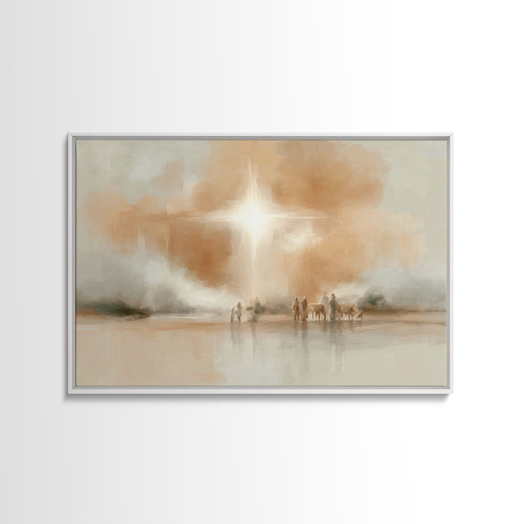 Star Of Promise | Framed Canvas Print | Christian Christmas Art | Christmas Wall Art | Christian Art Canvas | Christmas Art Work