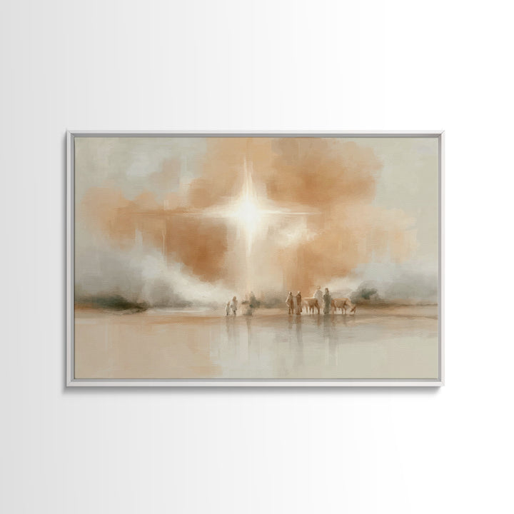 Star Of Promise | Framed Canvas Print | Christian Christmas Art | Christmas Wall Art | Christian Art Canvas | Christmas Art Work