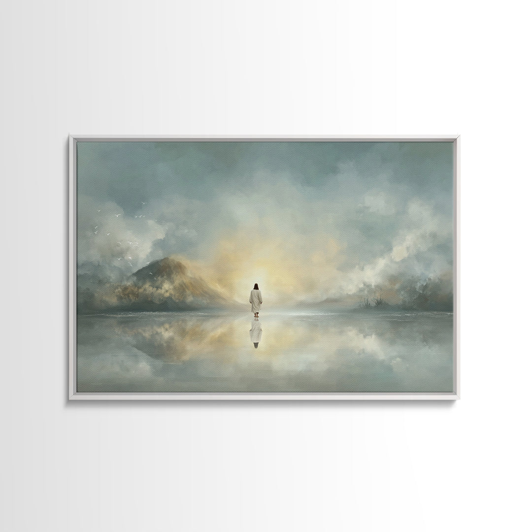 Radiant Horizon – Framed Canvas Print – Christian Art Canvas – Jesus Painting – Christian Wall Art – Modern Christian Art