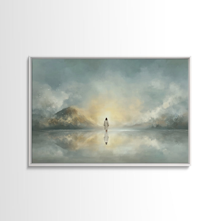 Radiant Horizon – Framed Canvas Print – Christian Art Canvas – Jesus Painting – Christian Wall Art – Modern Christian Art