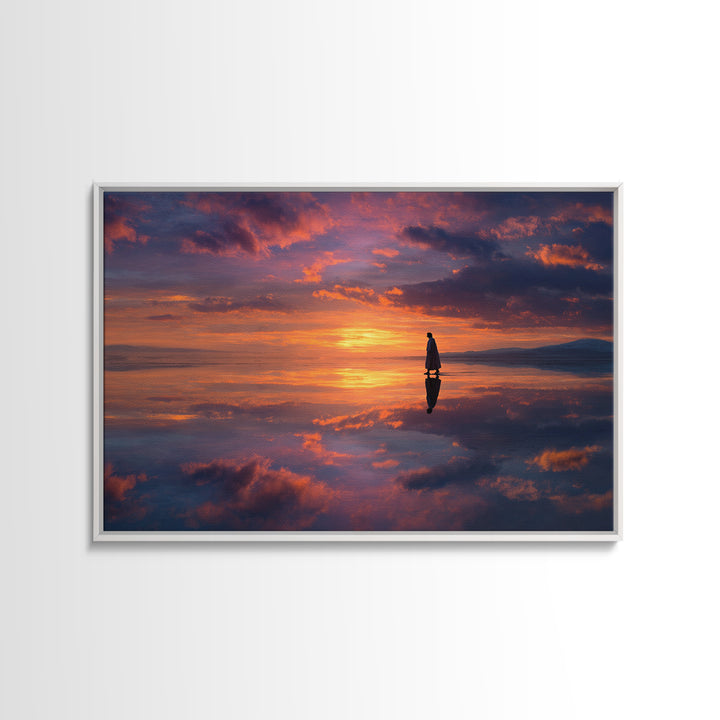 Twilight Of Promise – Framed Canvas Print – Christian Art Canvas – Jesus Painting – Christian Wall Art – Modern Christian Art – Christmas A
