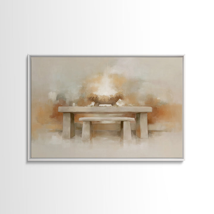 Radiant Nativity – Framed Canvas Print – Christian Art – Christian Wall Art – Christmas Art Prints – Christian Christmas Art – Christian Ca