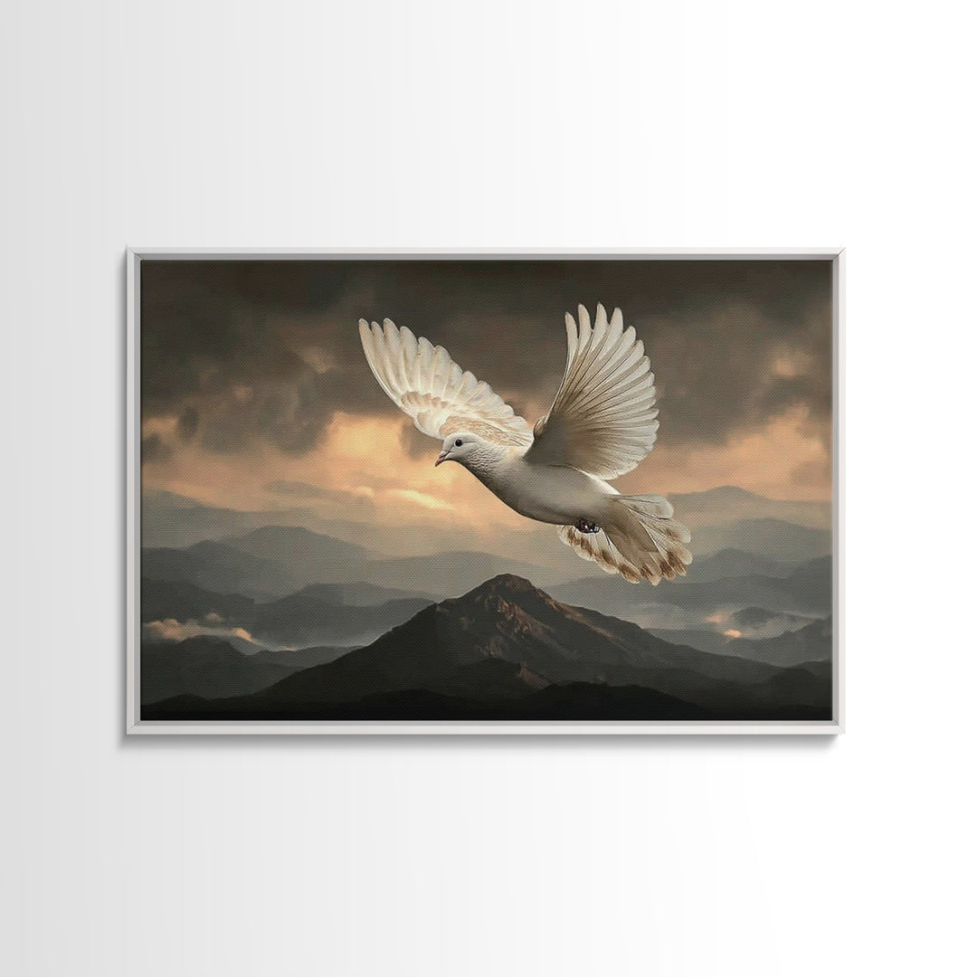 Heavenly Wings Glory – Framed Canvas Print – Christian Art Canvas – Christian Wall Art – Moody Christian Art – Christmas Art – Christian De