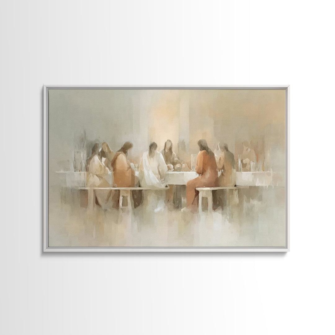 Sacred Table Moment | Framed Canvas Print | Christian Art Canvas | Christian Wall Art | Modern Christian Art | Christian Painting | Christi
