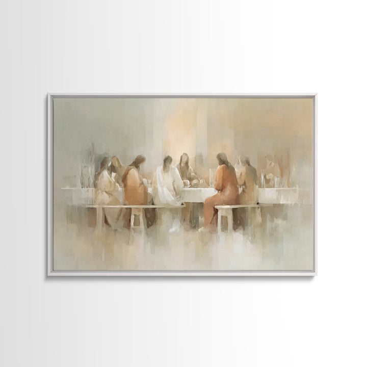 Sacred Table Moment | Framed Canvas Print | Christian Art Canvas | Christian Wall Art | Modern Christian Art | Christian Painting | Christi