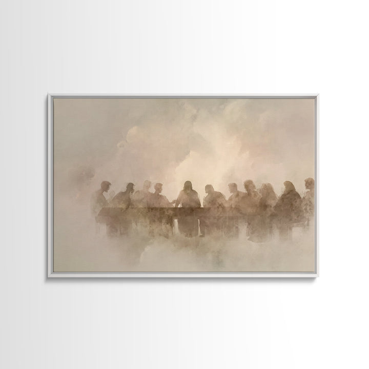 Clouded Communion Stillness – Framed Canvas Print – Christian Art Canvas – Christian Wall Art – Subtle Christian Art – Christian Painting –