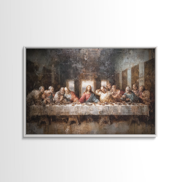 Sacred Supper Legacy – Framed Canvas Print – Christian Wall Art – Christian Art Canvas – Vintage Christian Art – Christian Painting – Chris