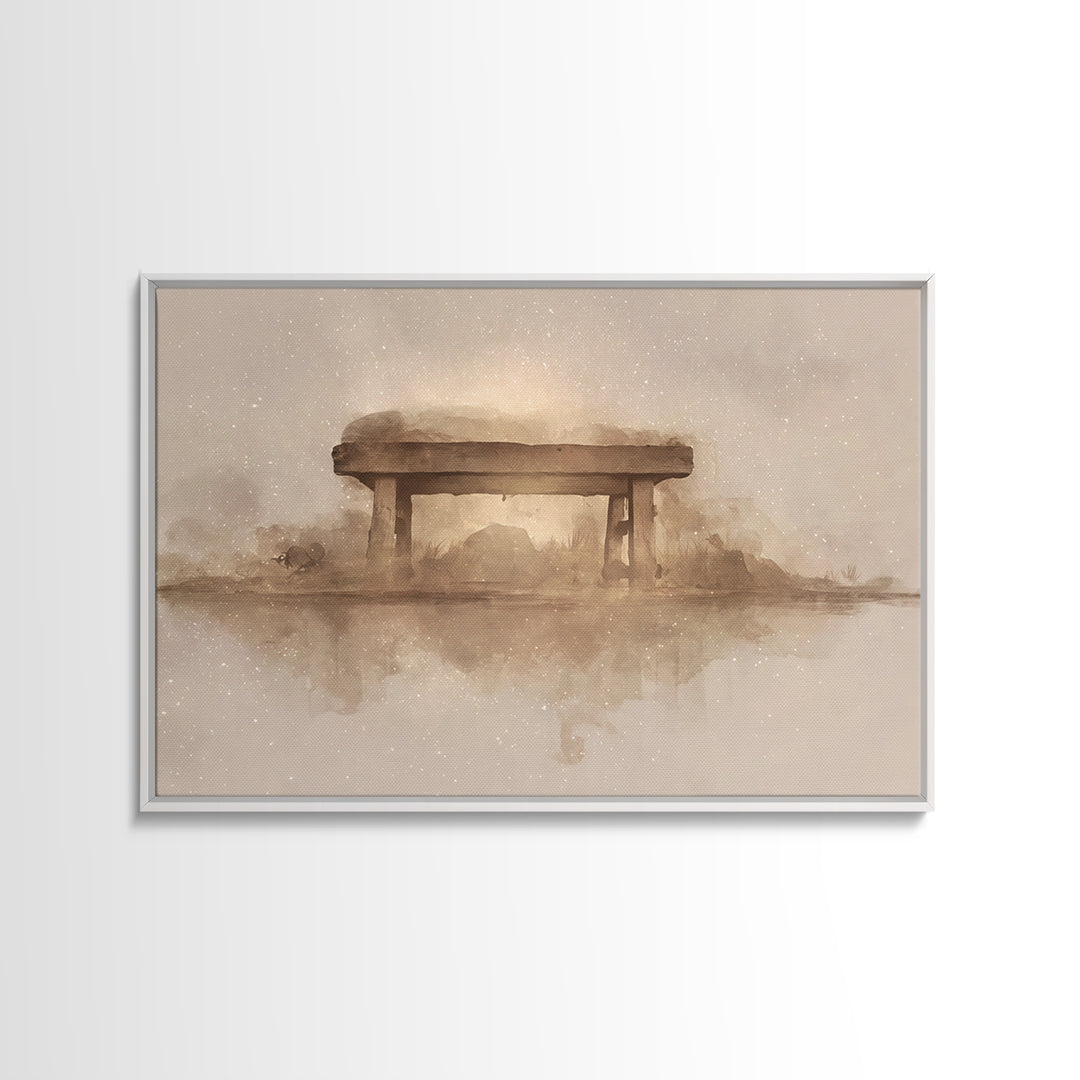 Desert Manger Light – Framed Canvas Print – Christian Christmas Art – Christian Art Canvas – Christmas Wall Art – Christian Decor – Jesus P
