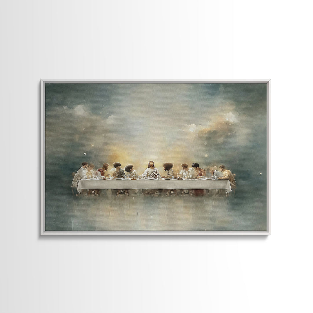 Sanctuary Gathering | Framed Canvas Print | Christian Art Canvas | Christian Wall Art | Christian Christmas | Jesus Painting | Christian Gi
