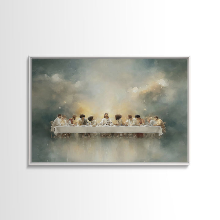 Sanctuary Gathering | Framed Canvas Print | Christian Art Canvas | Christian Wall Art | Christian Christmas | Jesus Painting | Christian Gi