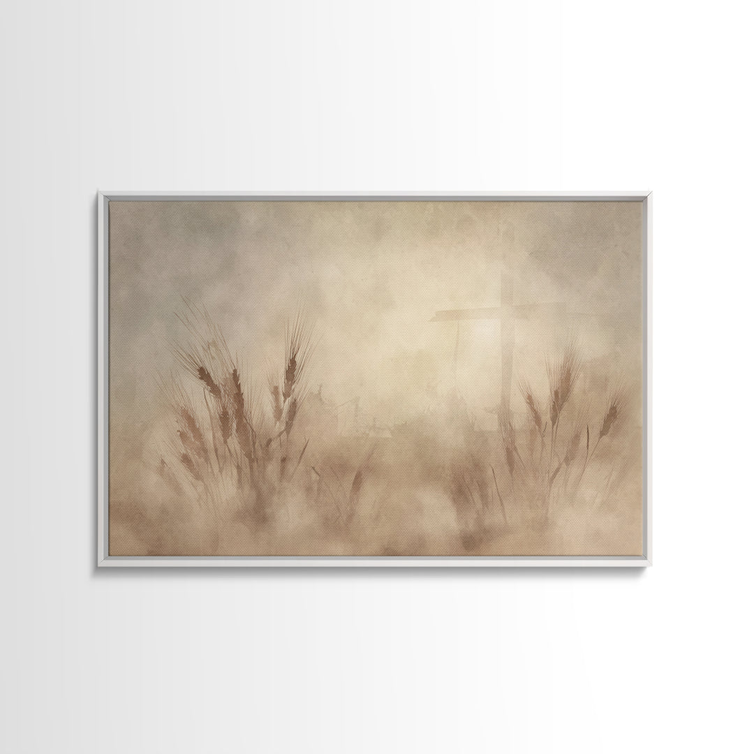 Table Of Grace - Framed Canvas Print - Christian Art Print - Christian Wall Art - Jesus Painting - Christian Christmas Art - Christian Deco