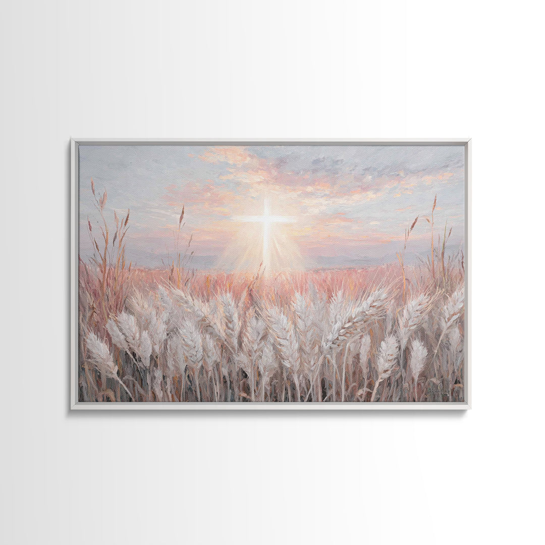 Field Of Hope – Framed Canvas Print – Christian Art Canvas – Christian Wall Art – Christian Christmas – Jesus Painting – Christian Gift
