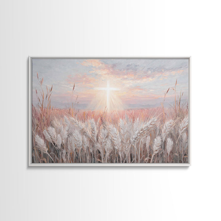 Field Of Hope – Framed Canvas Print – Christian Art Canvas – Christian Wall Art – Christian Christmas – Jesus Painting – Christian Gift