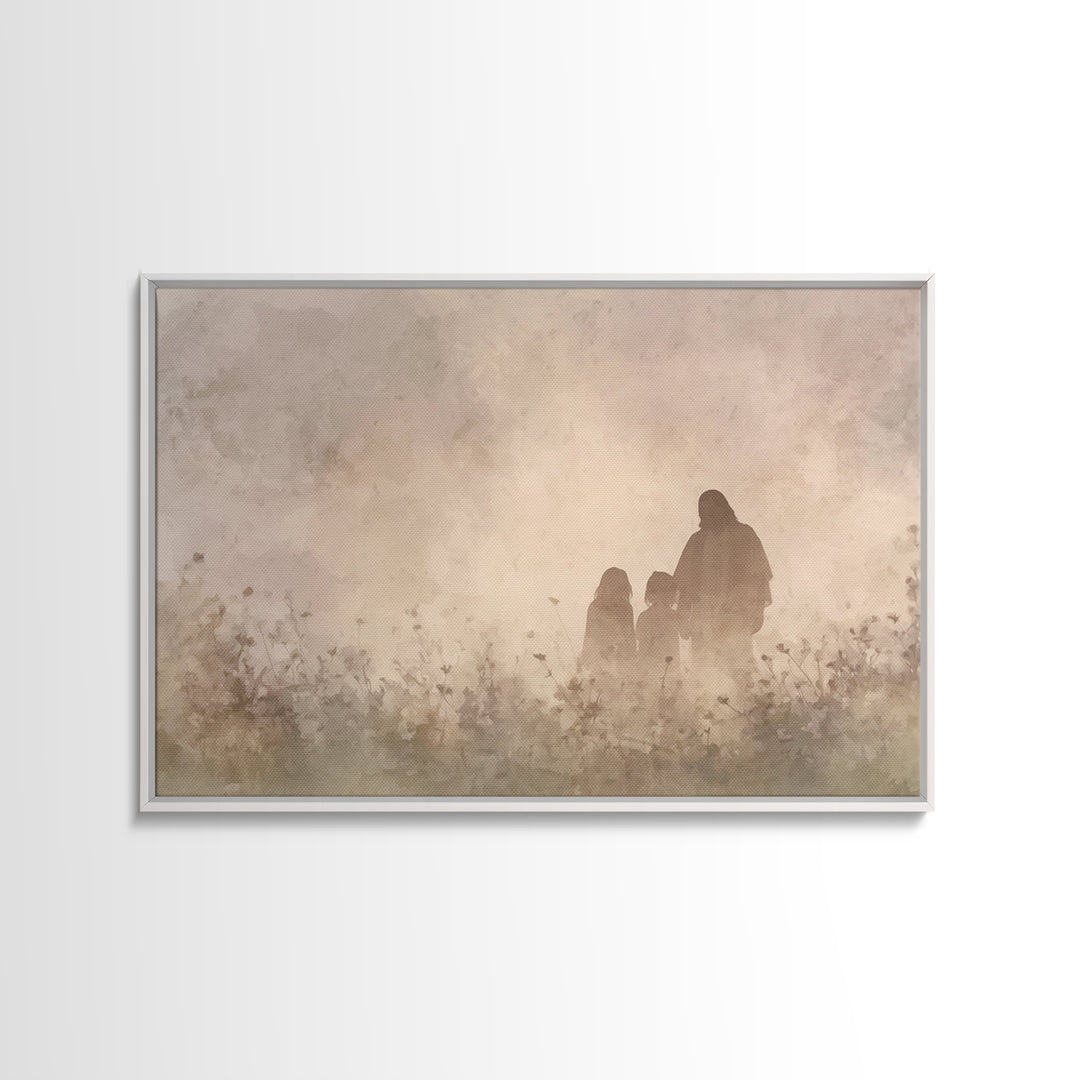 Ancient Watcher – Framed Canvas Print – Christian Art Painting – Large Jesus Wall Art – Christian Christmas Art – Christian Decor