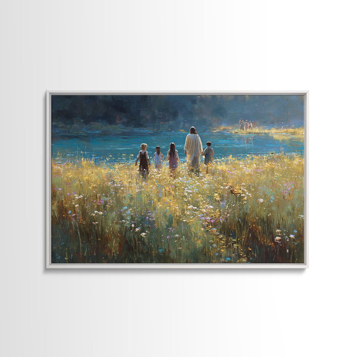 Dawn Of Peace – Framed Canvas Print – Christian Art Work – Jesus Painting Canvas – Christian Gift Ideas – Christmas Canvas Wall Art