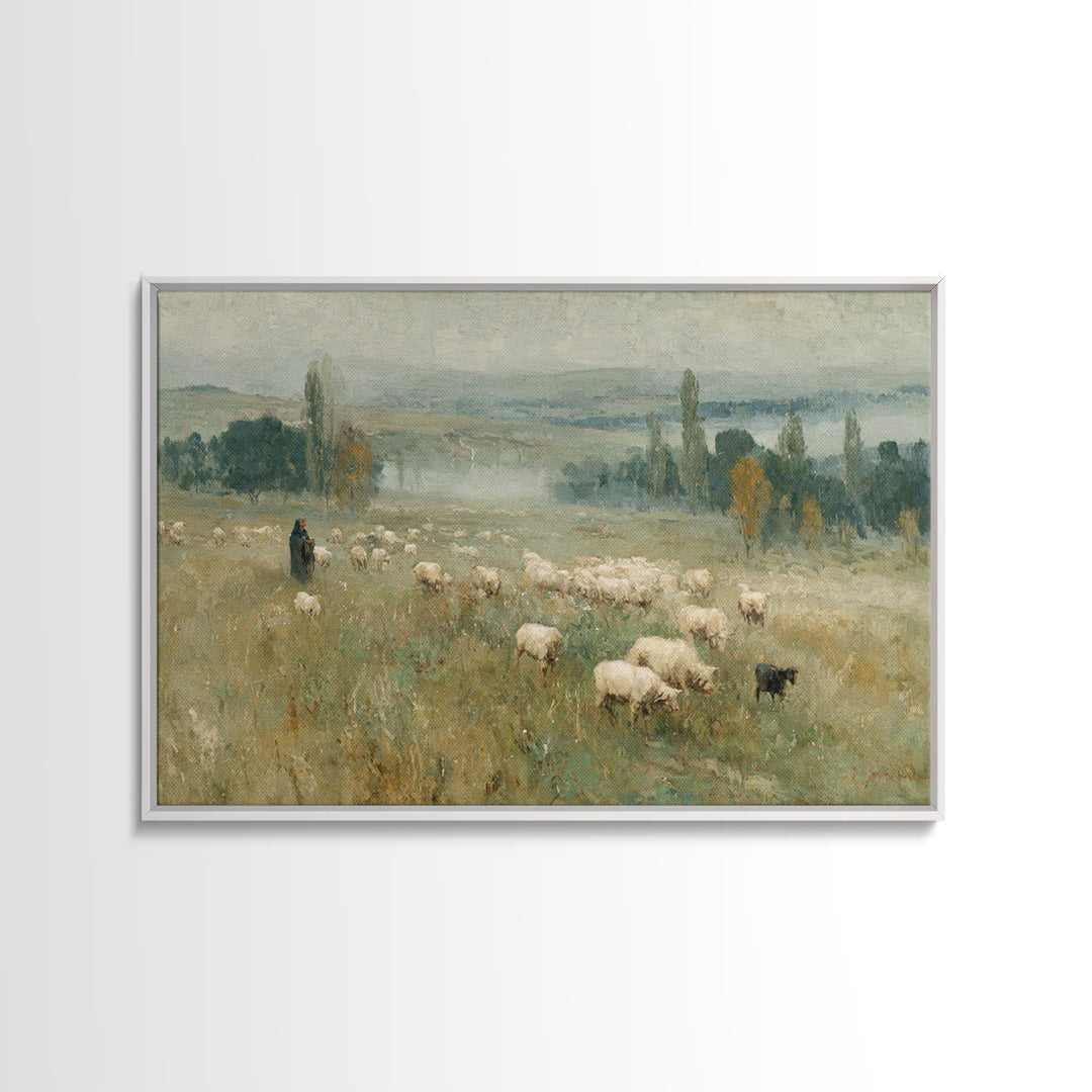 Crossing Light – Framed Canvas Print – Framed Christmas Art – Christian Decoration – Christian Art Prints – Jesus Christmas Art