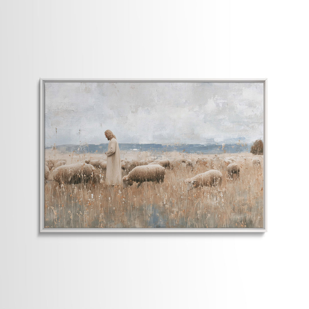 Forest Of Light | Framed Canvas Print | Christian Art Canvas | Framed Christmas Art | Christian Wall Art | Modern Christian Art