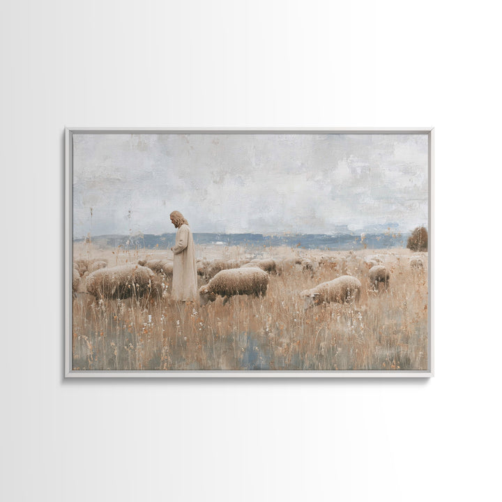 Forest Of Light | Framed Canvas Print | Christian Art Canvas | Framed Christmas Art | Christian Wall Art | Modern Christian Art