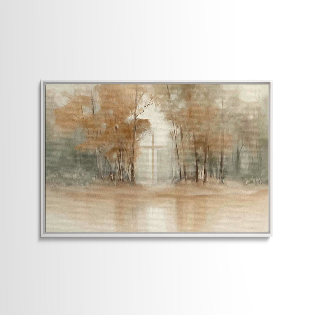 Guided Morning, Framed Canvas Print, Christian Art Canvas, Large Jesus Painting, Christian Gift Ideas, Christmas Wall Art
