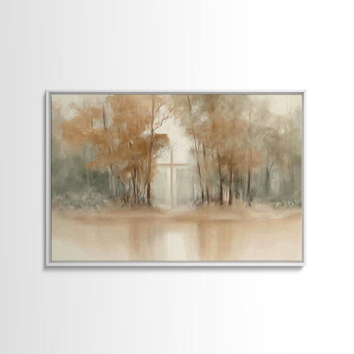 Guided Morning, Framed Canvas Print, Christian Art Canvas, Large Jesus Painting, Christian Gift Ideas, Christmas Wall Art