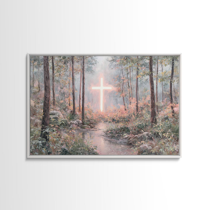 Light Of Mercy – Framed Canvas Print – Christian Art Canvas – Modern Christian Art – Jesus Painting – Christian Wall Art – Subtle Christian