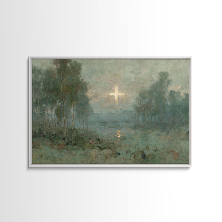 Sacred Silhouette – Framed Canvas Print – Christian Art – Christian Wall Art – Minimalist Christian Art – Jesus Painting – Christian Art Ca