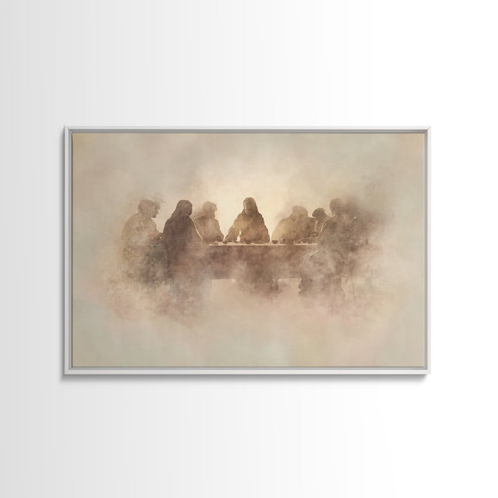 Gentle Flock Calm, Framed Canvas Print, Christian Wall Art, Christian Art Canvas, Subtle Christian Art, Christmas Art, Christian Decoration