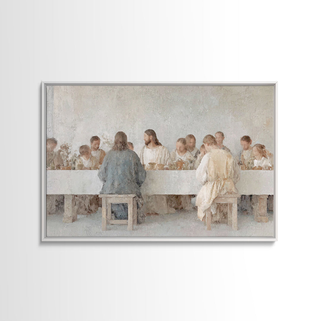 Pastoral Grace Path | Framed Canvas Print | Christian Wall Art | Christian Art Canvas | Christian Christmas Art | Jesus Painting