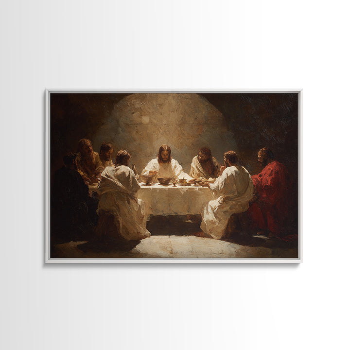 Shepherd’s Meadow Walk – Framed Canvas Print – Christian Art Canvas – Christian Wall Art – Jesus Painting – Christian Gift – Pastoral Scene